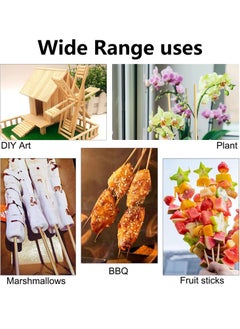 PAMEER 100 Pieces 12-inch Natural Bamboo Barbecue Skewers, Bamboo Skewer Sticks, Natural Wood Skewers, Bamboo Shish Kabob / Kebab Skewer Wood Sticks for BBQ appetizers Corn Dogs Fruit Cocktail Kabob Grilling  - Image 4