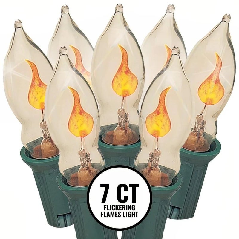 Brite Star 7 Count Flicker Flame Light Set Clear