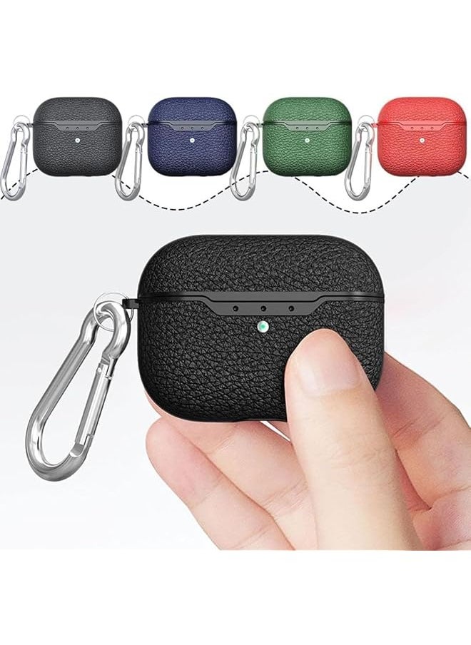 erorex - For Airpods 4Th Generation Case Compatible With Airpods 4 Gen 2024 Premium Faux Pu Leather Drop Protection Cover With Keychain - Image 1