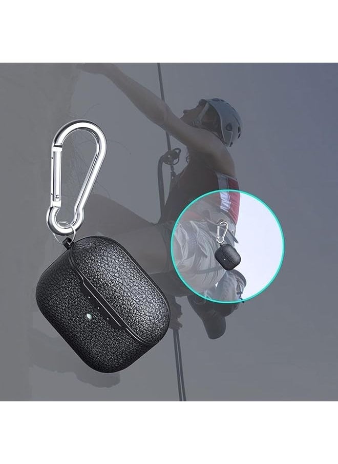 erorex - For Airpods 4Th Generation Case Compatible With Airpods 4 Gen 2024 Premium Faux Pu Leather Drop Protection Cover With Keychain - Image 1