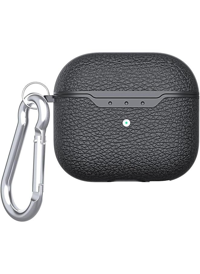 erorex - For Airpods 4Th Generation Case Compatible With Airpods 4 Gen 2024 Premium Faux Pu Leather Drop Protection Cover With Keychain - Image 1
