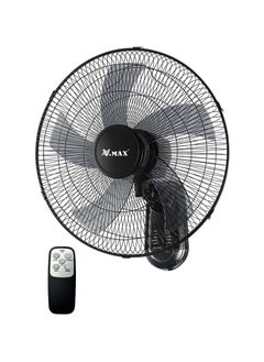 Vmax 18" Wall Fan High Performance Fan with 3-Speed Controls 5 Leaf Blades and Remote Control, Adjustable Tilt Angle V-HWF3007 Black  - Image 2