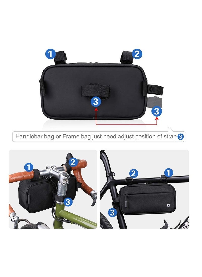 SYOSI - Bike Handlebar Bag, Multifunctional Waterproof Mountain Crossbar Front Bag Road Basket Bicycle Frame Waist Shoulder Professional Cycling Accessories - Image 1
