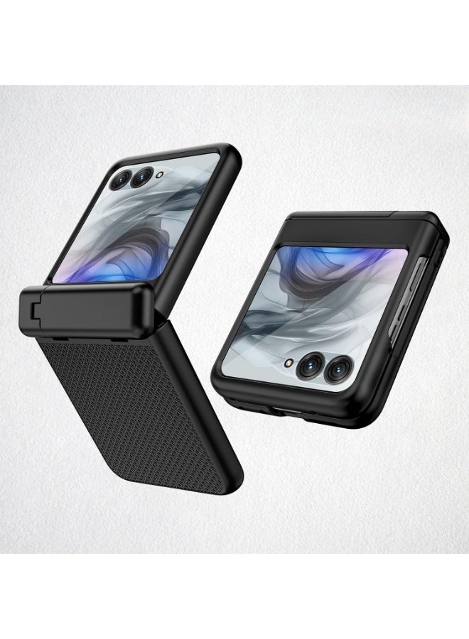 VKL Compatible with Motorola Razr 60 Ultra (2025) Case with Hinge Protection Thin Hard PC Anti-Slip Light-Weight Shock-Proof Full Body Cover (Black) - Image 1