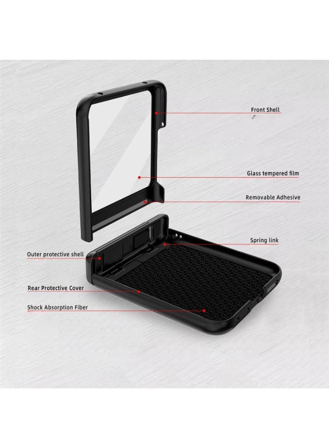 VKL Compatible with Motorola Razr 60 Ultra (2025) Case with Hinge Protection Thin Hard PC Anti-Slip Light-Weight Shock-Proof Full Body Cover (Black) - Image 2