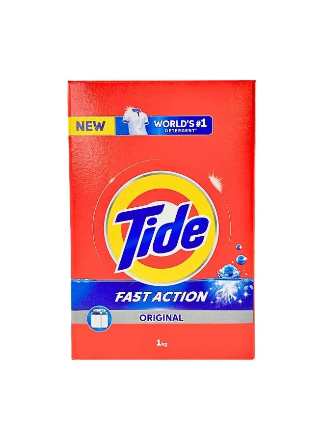 Tide Fast Action Original Laundry Detergent Powder- 1kg - Image 1