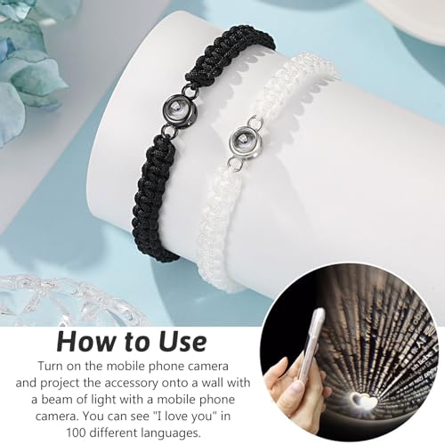 UNGENT THEM Matching Couples Bracelets Long Distance Relationship I Love You Christmas Sweetest Valentines' Day Gifts for Him Her Boyfriend Girlfriend Women Men BF GF - Image 4