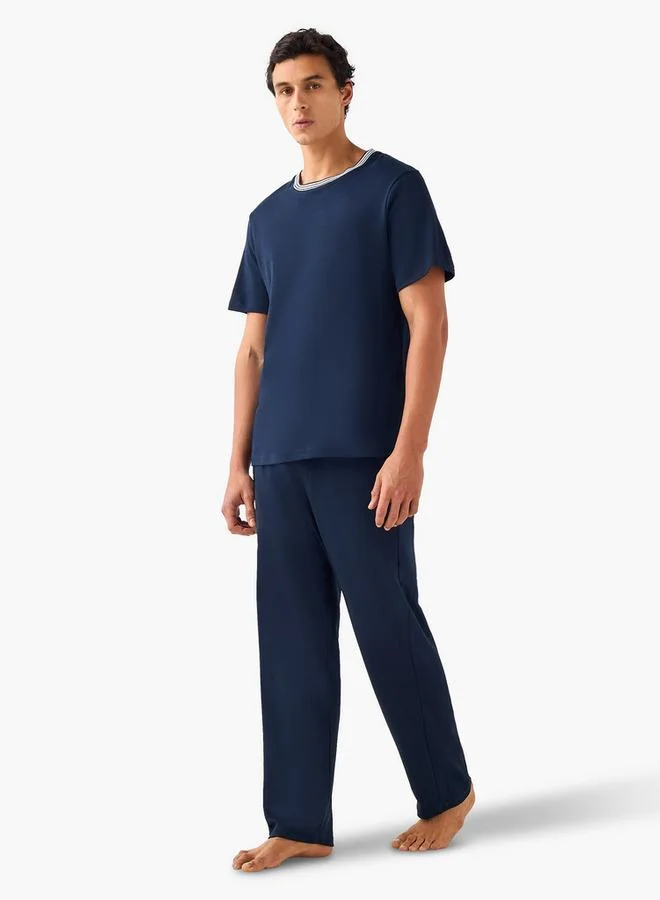 سبلاش فيڤ Striped Neck Pyjama Set