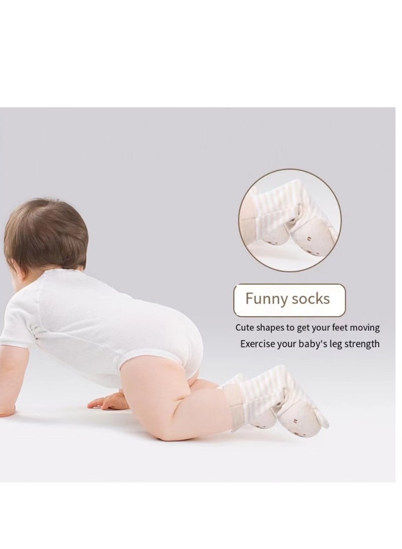 KAKIBLIN 1 Pair Of Baby Organic Cotton Socks Rattles - Image 4