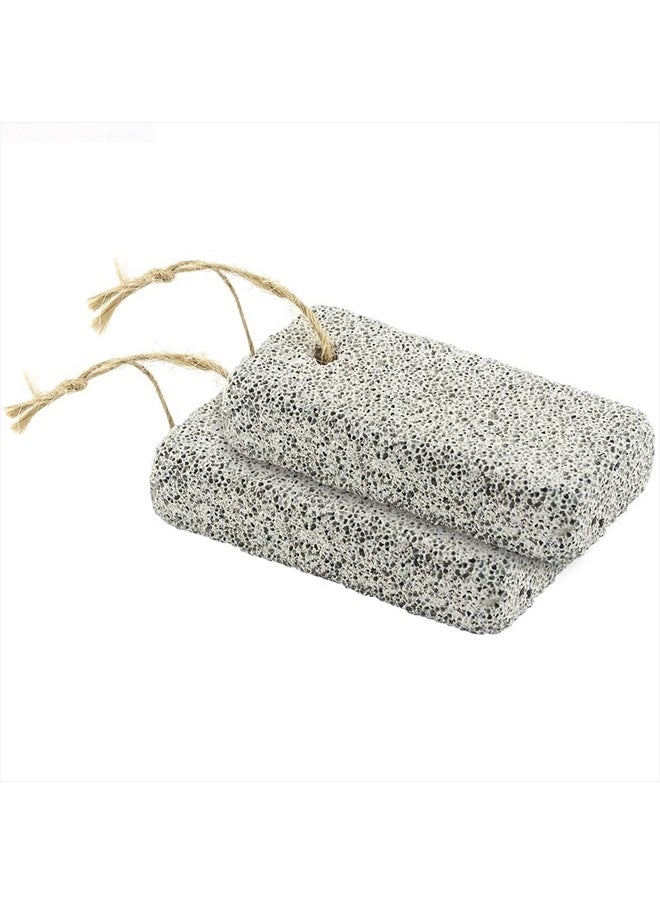 JAIRESTONE Pumice Stone - Callus Remover and Foot Stone Scrubber - Exfoliating Foot Stone Pumice Rock for Hard, Dry and Dead Skin on Heels, Body, Feet (Pack of 2) (White)  - Image 1