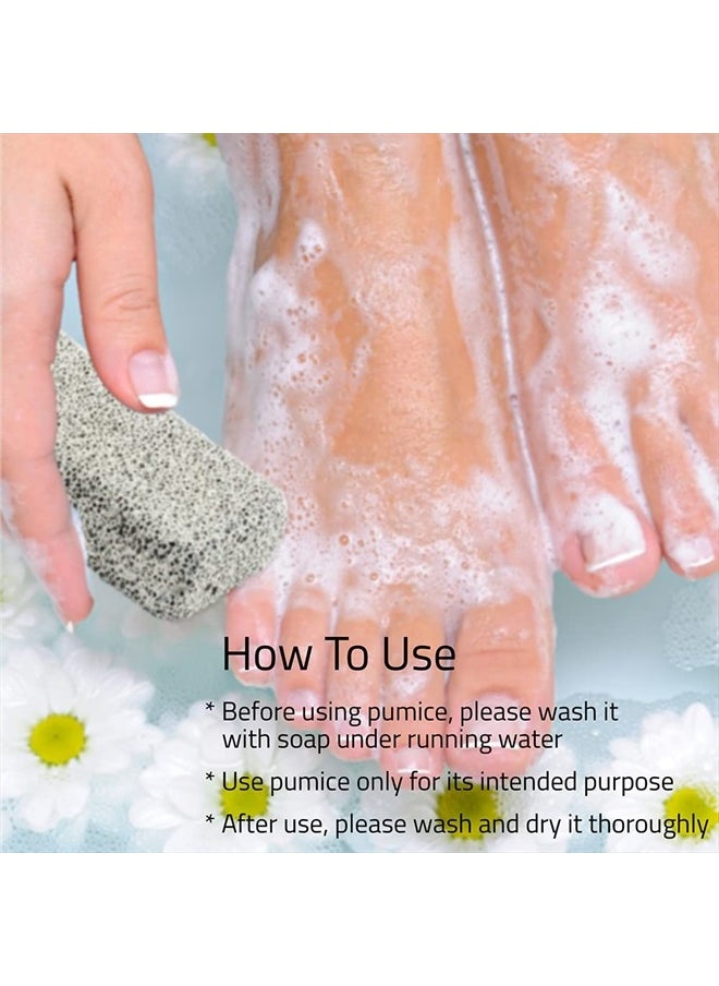 JAIRESTONE Pumice Stone - Callus Remover and Foot Stone Scrubber - Exfoliating Foot Stone Pumice Rock for Hard, Dry and Dead Skin on Heels, Body, Feet (Pack of 2) (White)  - Image 4