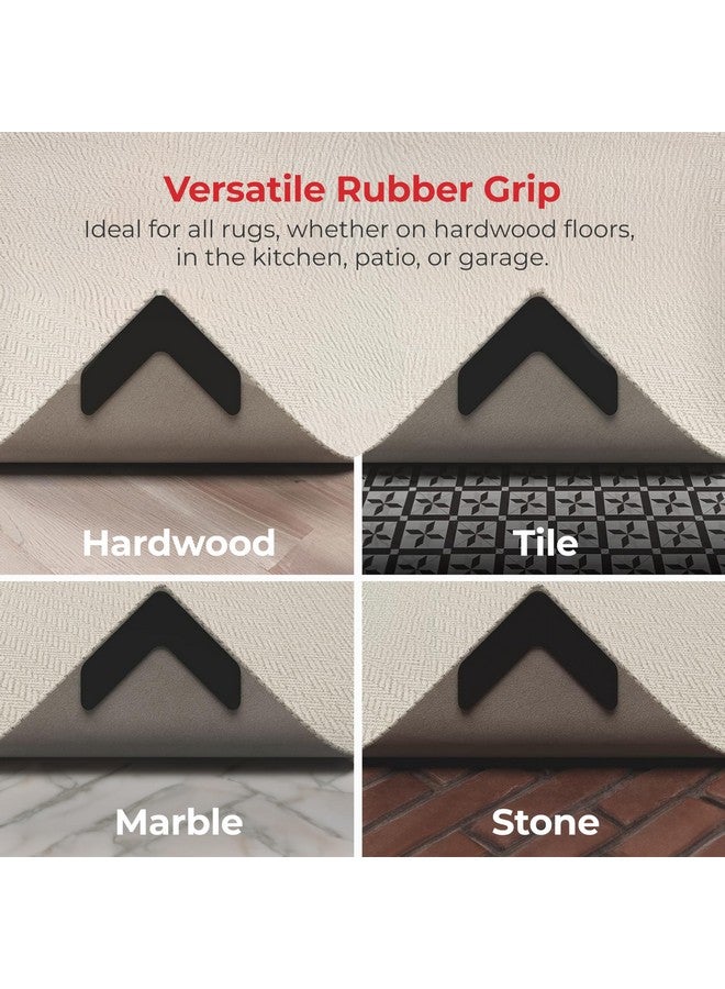 iPrimio NeverCurl Best V Shape Design Rug Corner Gripper to Instantly Stops Corner Curling - Safe for Wood Floors - For Indoor & Outdoor Rugs - Carpet / Rug Tape - Not An Anti-Slip Pad - Rug Grip - Image 4