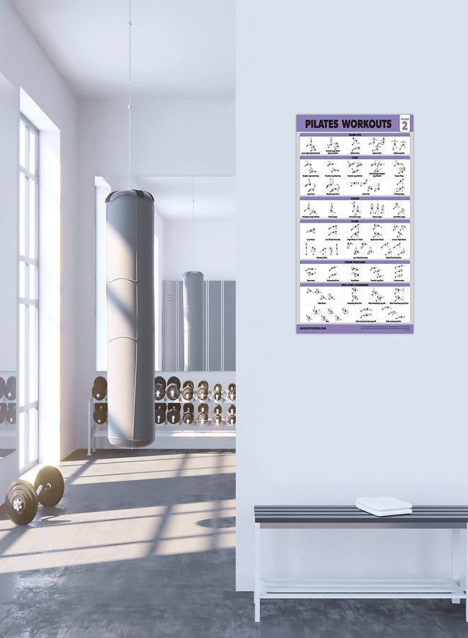 Palace Learning 2 Pack - Pilates Workout Posters Volume 1 & 2 - Pilates Mat Work Exercises - Fitness Chart Set (18" x 24", LAMINATED) - Image 2