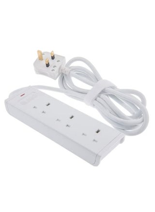 3 Sockets 3meter Cord Extension 13A White - view 4