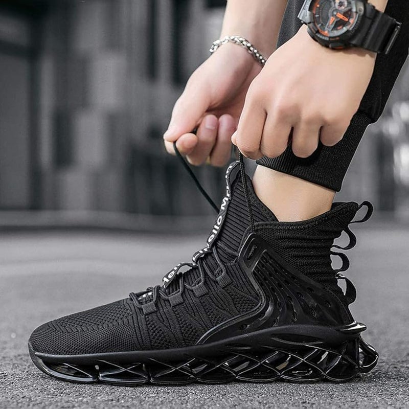 Hello MrLin Men's Running Shoes Non Slip Athletic Tennis Walking Blade Type Sneakers Hip - Image 2