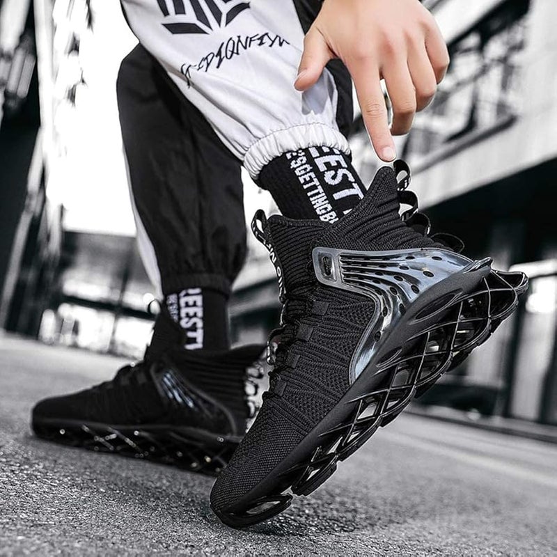 Hello MrLin Men's Running Shoes Non Slip Athletic Tennis Walking Blade Type Sneakers Hip - Image 3