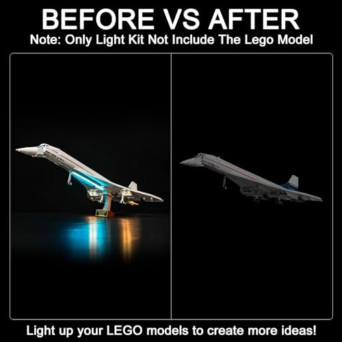 Hilighting Upgraded Led Light Kit for Lego Airbus Concorde Building Set Compatible with Lego 10318 Model Gift Idea for Adults Adult Builders and Fans Model Not Included - Image 5