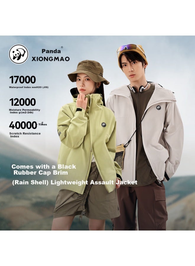 Panda Camel Series Outdoor Assault Jacket Men And Women Single-layer Storm-proof Mountaineering Jacket Outerwear Violet S - Image 1