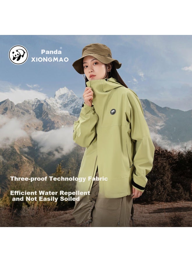 Panda Camel Series Outdoor Assault Jacket Men And Women Single-layer Storm-proof Mountaineering Jacket Outerwear Violet S - Image 2