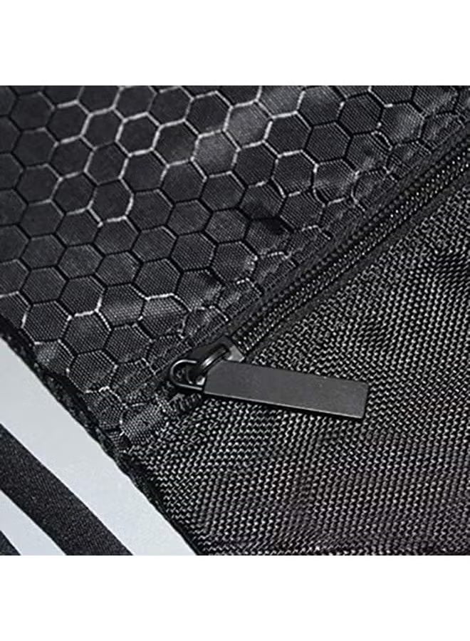 XUN Drawstring Backpack,Sports Canvas Bag,Waterproof Oxford Fabric Drawstring Bag,Swimming Bag,Basketball Bag,Soccer Bag,Zipper 43*49cm(Black) - Image 5