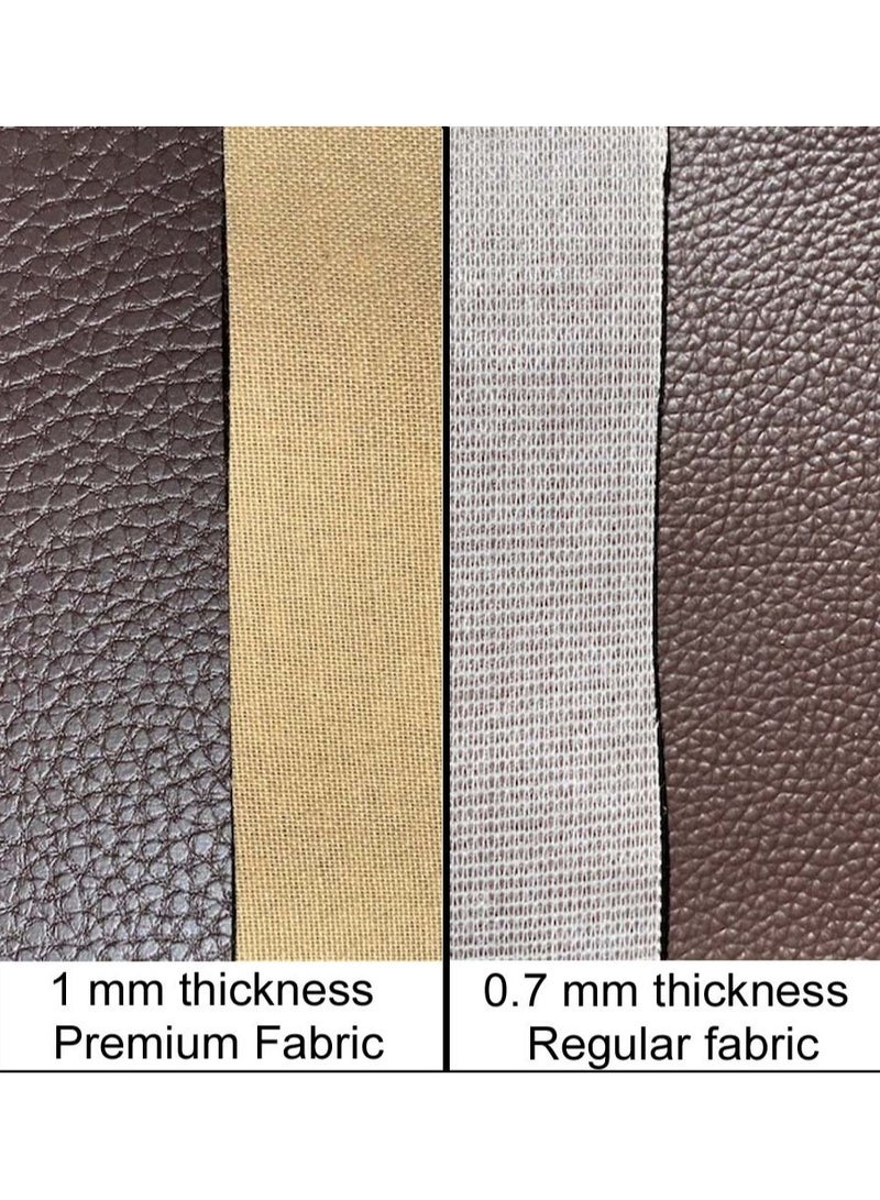 Fluffy Premium Leather Fabric Classic Brown Bean Bag XXXL - Image 4