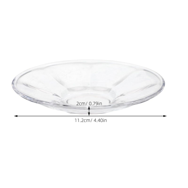 Small Glass Serving Plates 4 Pieces for Fruit Snack Appetizer Dessert Dishes - Image 3