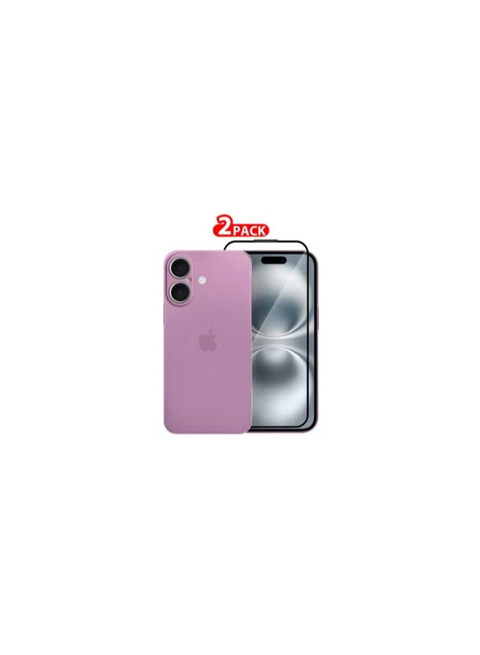 CATANES ( for iPhone 16 ) 2 Pack,Case Cover and Screen Protector Air Skin Series Back Cover Sturdy Durable Thin Case Drop Protection Cover Clear - Image 2