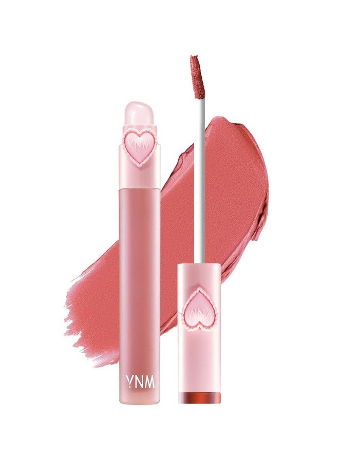 YNM Matte Veil Tint، لون سالتي فيل، لمسة نهائية ناعمة ومُموّهة، فرشاة شفاه سيليكون، منتجات تجميل كورية، غير لامع، مرطب، مقاوم للتلطخ، يدوم طويلاً، 0.09 أونصة - Image 1