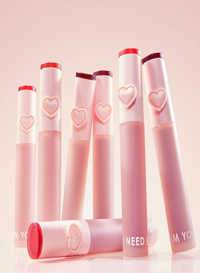 YNM Matte Veil Tint، لون سالتي فيل، لمسة نهائية ناعمة ومُموّهة، فرشاة شفاه سيليكون، منتجات تجميل كورية، غير لامع، مرطب، مقاوم للتلطخ، يدوم طويلاً، 0.09 أونصة - Image 4