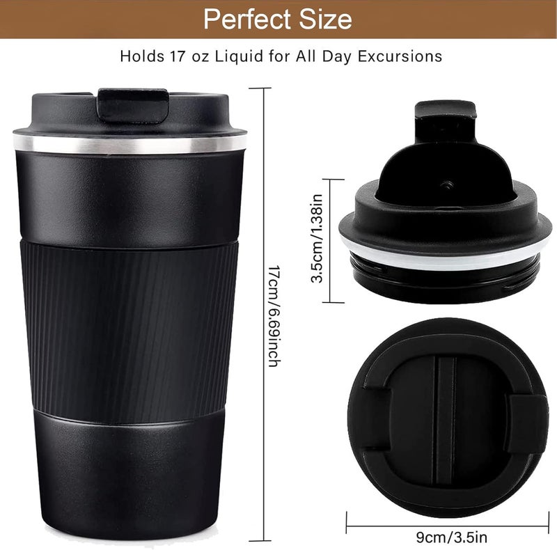 RNGODO Coffee Mug 17oz - Insulated Travel Mug Spill Proof with Leakproof Lid Vacuum Stainless Steel Travel Coffee Mug Water Tumbler to GO, Reusable Coffee Cup for Men and Women for Hot & Cold Drinks - Image 3