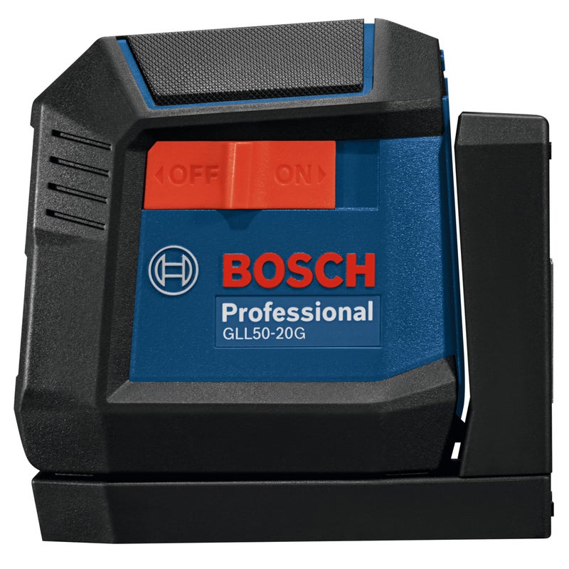 BOSCH GLL50-20G 50 Ft Green-Beam Self-Leveling Cross-Line Laser, Includes Integrated Magnetic Mount, 2 AA Batteries, & Soft Pouch - Image 4