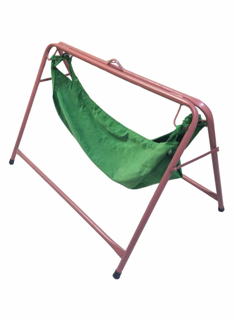 BABYCARA - Baby Swing Sleeping Folding Cradle Handlebar Jizani Style For Infant Random Fabric Color With 3 Sizes - Image 1