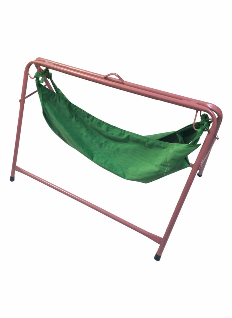 BABYCARA - Baby Swing Sleeping Folding Cradle Handlebar Jizani Style For Infant Random Fabric Color With 3 Sizes - Image 1