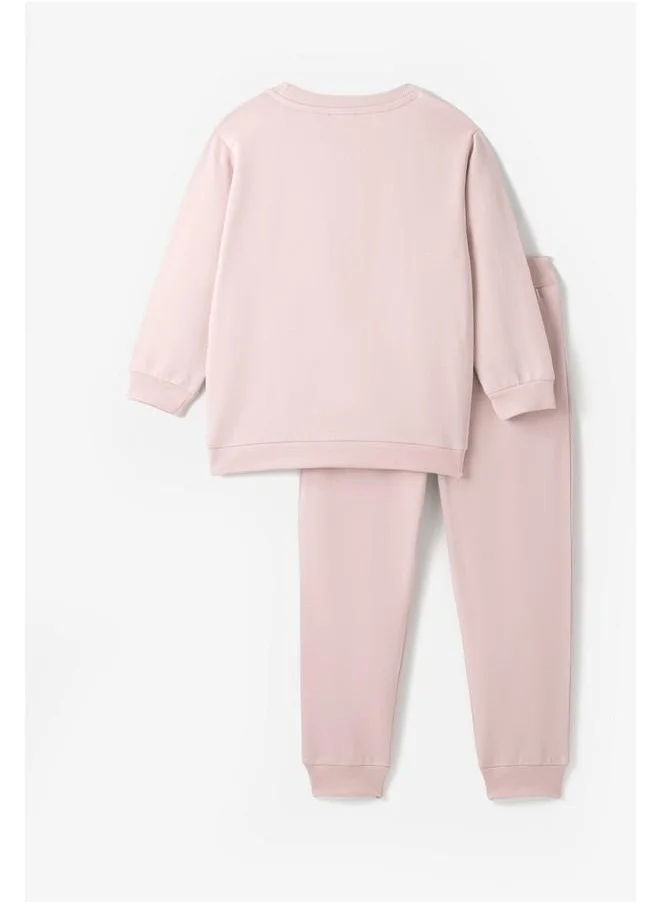 جون June Baby Girl 2-Pack Printed Tracksuit Set Powder