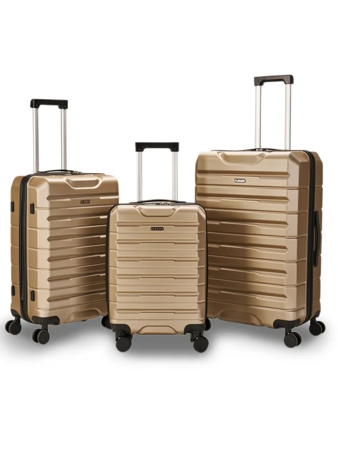 LIMRA Travel bags hard Luggage set 3 pieces size 28/24/20 inch Champagne