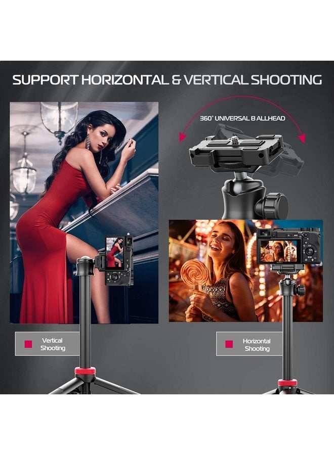 Ulanzi MT-44 Extendable Phone Tripod, 59" Selfie Stick Phone Vlog Tripod Stand with 2 in 1 Phone Clip, 360° Ball Head Camera Tripod for iPhone Sony Canon GoPro, Lightweight for Travel - Image 1