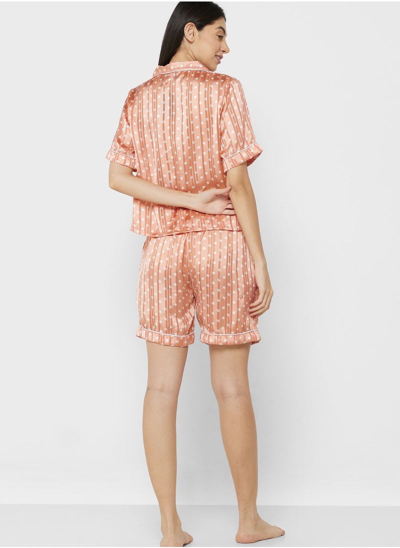 ELLA - Polka Print Pyjama Set - Image 1
