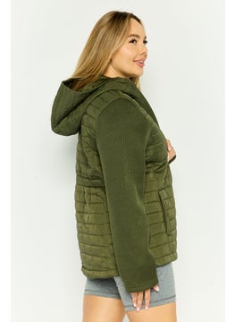 Reebok Women Sportswear Fit Long Sleeve Outdoor Jacket, Dark Green  - Image 2