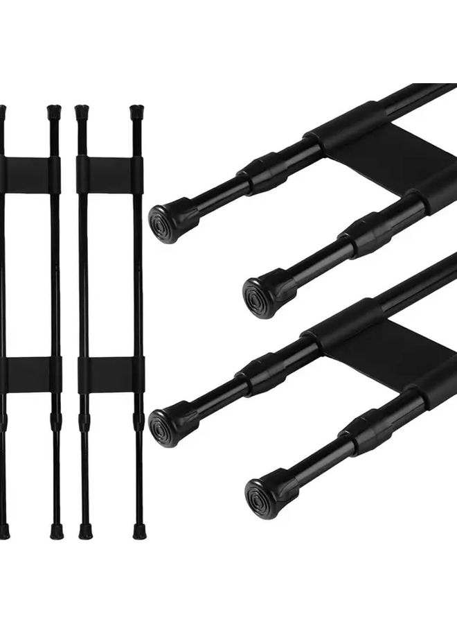 RV Cabinet Telescopic Shelves Adjustable Anti Tip Rod Space Saving Storage Rack For Camping Travel Essentials Durable Plastic Easy Installation - Image 2