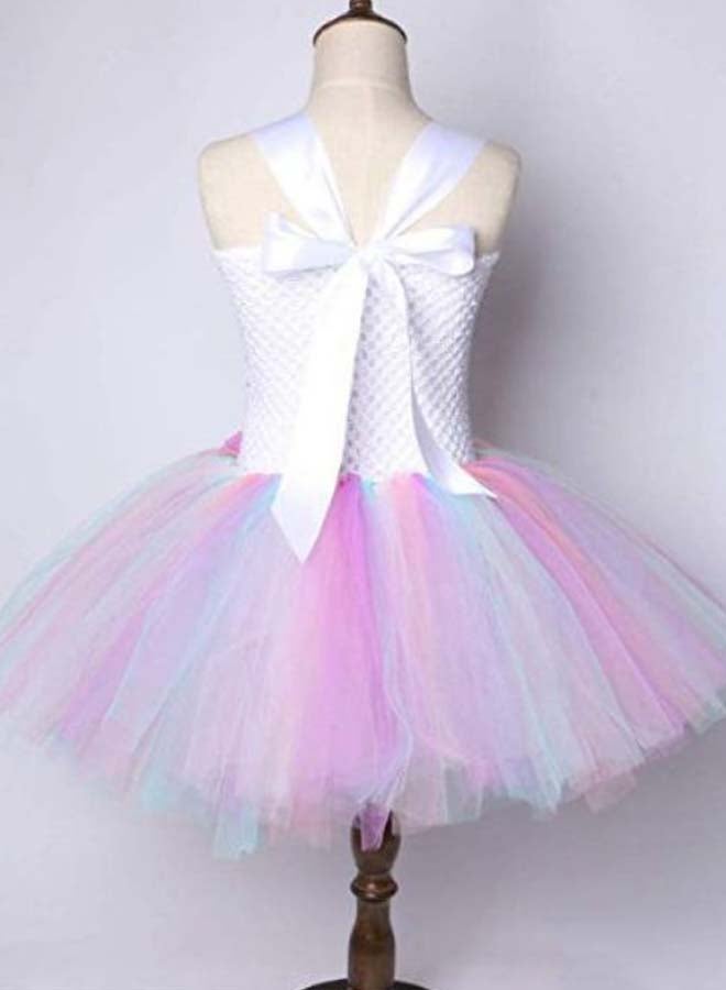 Pastel Unicorn Tutu Dress With Headband - Image 2