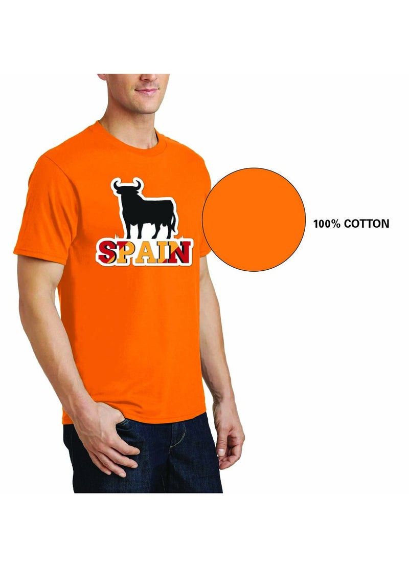 Generic - Spain Adult T-Shirt for Mens - Round Neck Short Sleeve Cotton T-Shirt - Soft and Comfortable Men Tshirt - Perfect for Souvenir - Spanish Tshirt - Image 1