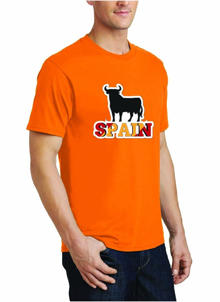 Generic - Spain Adult T-Shirt for Mens - Round Neck Short Sleeve Cotton T-Shirt - Soft and Comfortable Men Tshirt - Perfect for Souvenir - Spanish Tshirt - Image 1