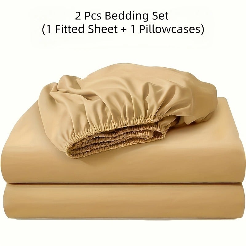 2/3pcs Bedsheet Set, Soft and Skin Friendly, 360 ° All-round Coverage, Breathable and Versatile, Machine Washable. Suitable for Various Environments Such as Bedrooms, Guest Rooms, and Dormitories, Suitable for All Seasons. Suitable for Dormitories - Image 1