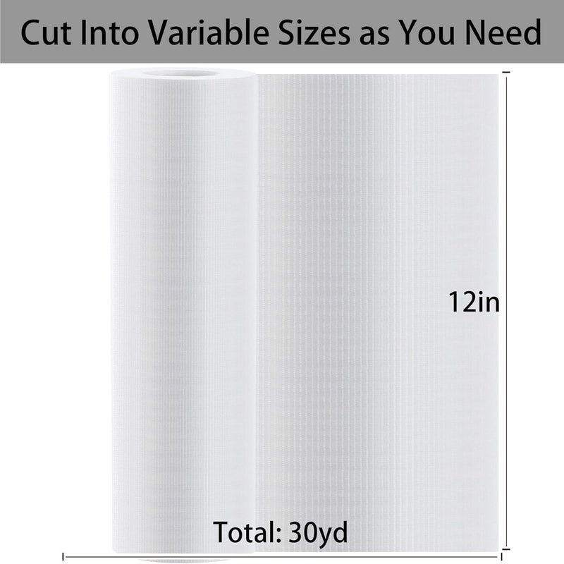 Seneme Water Soluble Stabilizer for Embroidery Topping Film (12 in x 30 yd Roll), 35um Clear Embroidery Stabilizers - Wash Away Embroidery Stabilizer for Machine Embroidery Stabilizer and Hand Sewing - Image 1