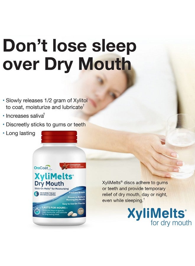 Oracoat Xylimelts Dry Mouth Relief Oral Adhering Discs Cinnamon With Xylitol, For Dry Mouth, Stimulates Saliva, Non-Acidic, Day And Night Use, Time Release For Up To 8 Hours, 230 Count - Image 3