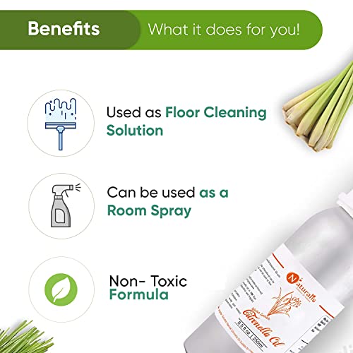 Naturalis Essence of Nature Water Soluble Natural Citronella Oil Suitable for Floor Cleaning and Room Spray 1000ml - Image 3