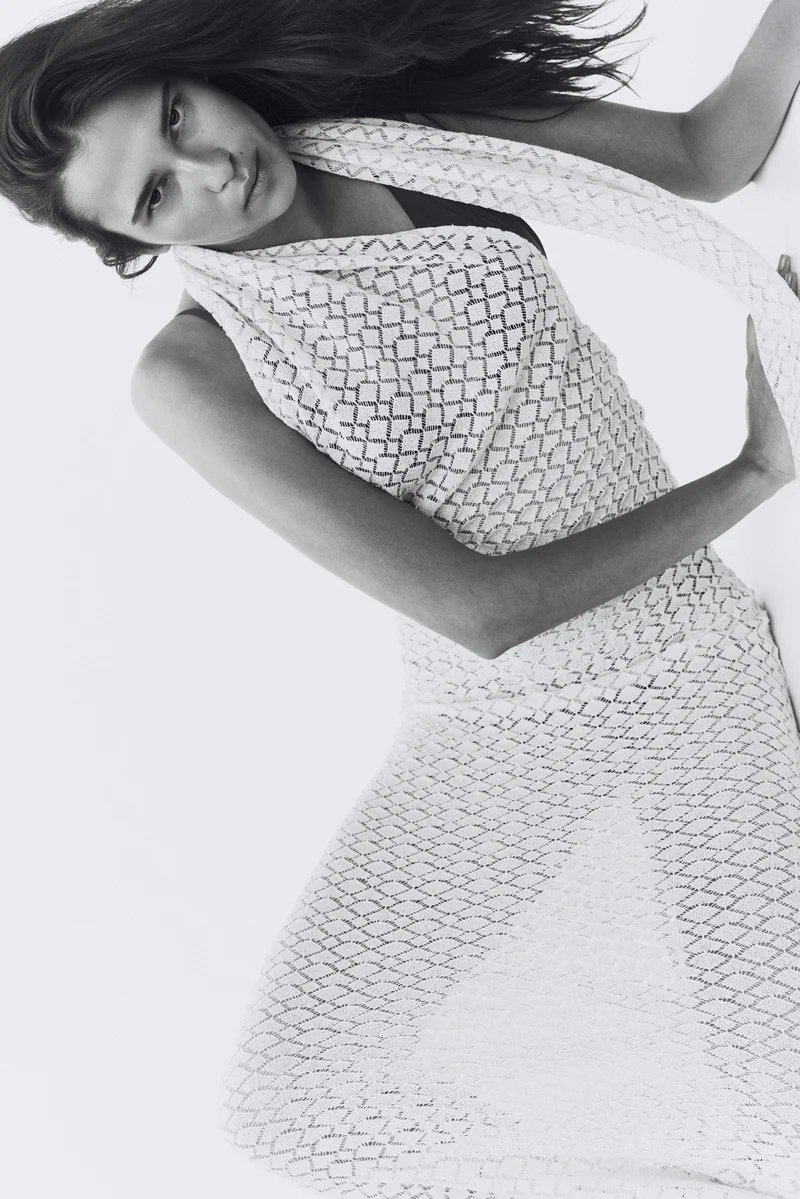 H&M  Crochet-look scarf-collar dress for Women | Best Price UAE