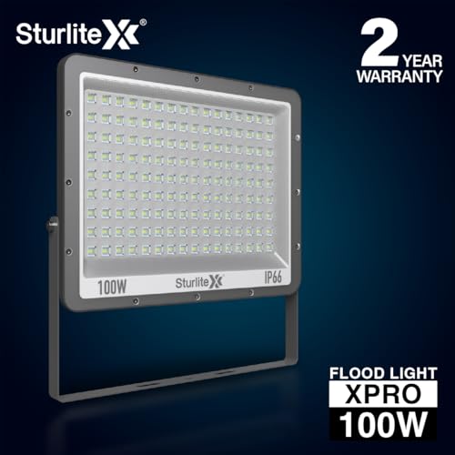 Sturlite Xpro 100 W LED Flood Light| Cool White 6500K Color Temperature LED Lamp| IP66 Waterproof Surge Protection Focus Light for Factory, Garage, Parking, Garden, Playground & Shop - Pack of 1 - Image 3