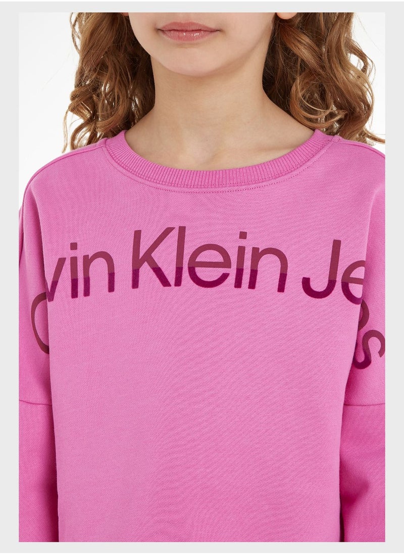 Calvin Klein Jeans - Kids Crew Neck Sweatshirt - Image 1