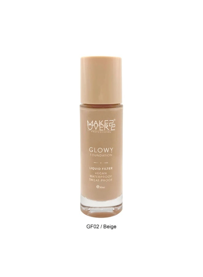 Makeover 22 Make Over22 Glowy Foundation Liquid Filter Beige-GF02 - Image 1